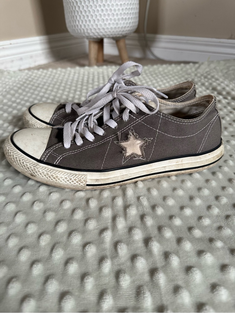 Converse Grey Canvas One Star Sneakers Men’s 7.5